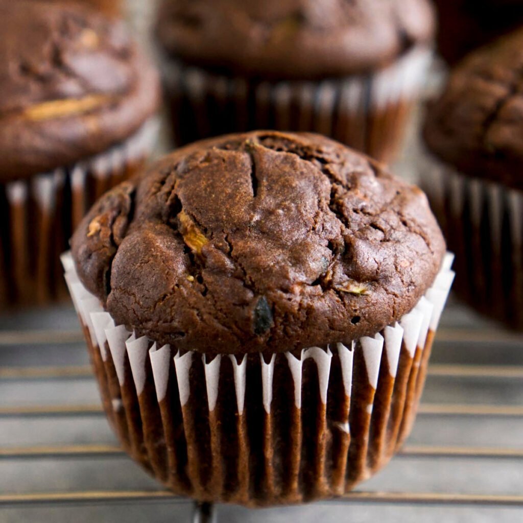 Gluten free chocolate zucchini muffins