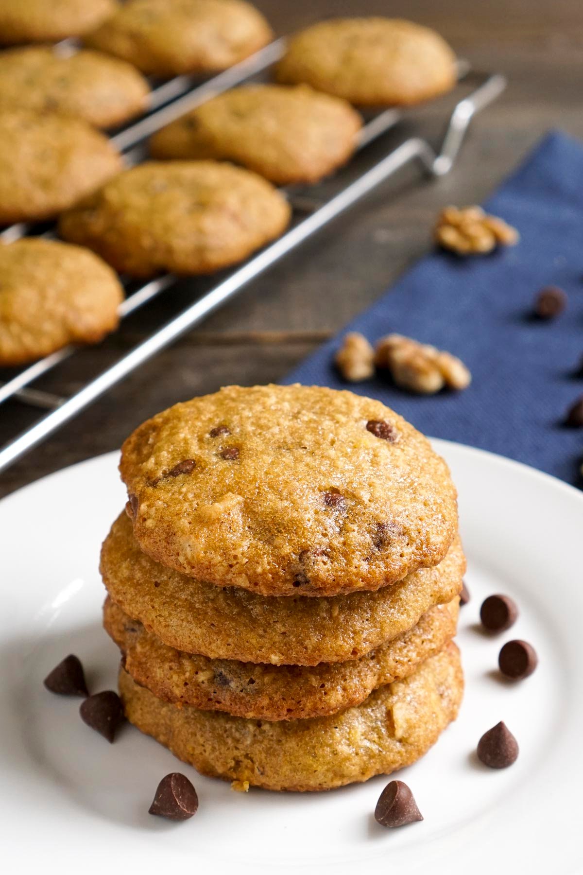 Steel cut oats cookies on a plate